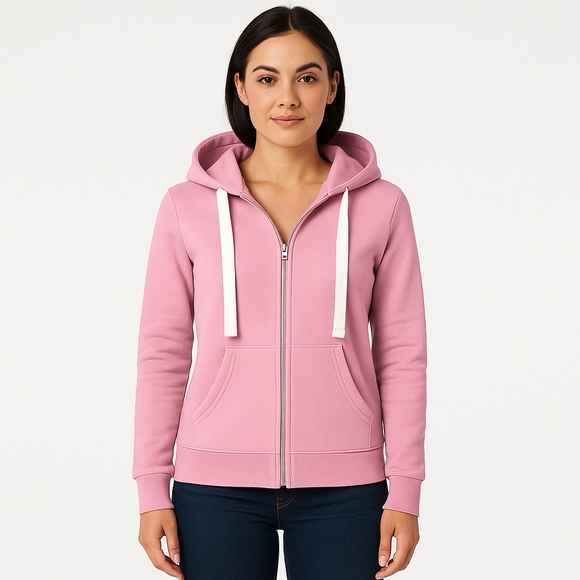 No Boundaries Pink Zip-Up Hoodie - Picture 1 of 4